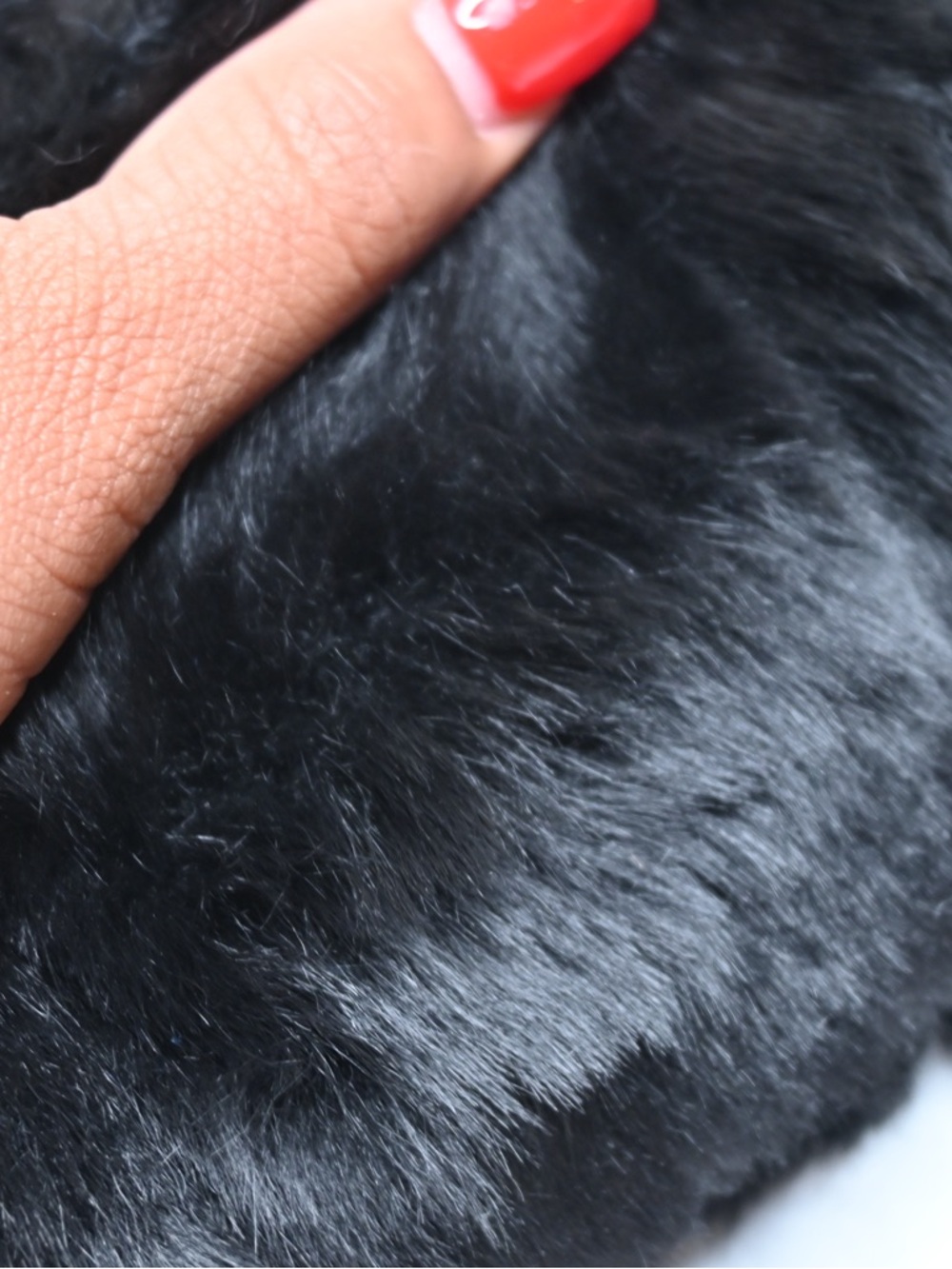 Black Faux Fur Purse
